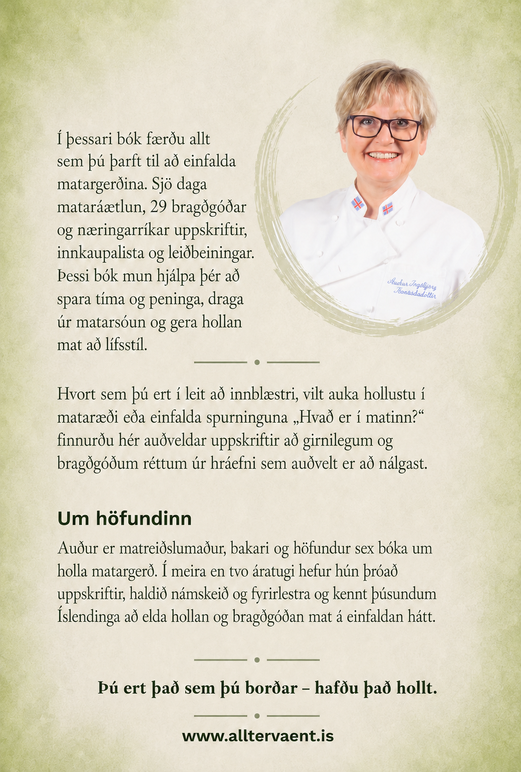 Auður í heilsu – sjö daga vegan matarplan